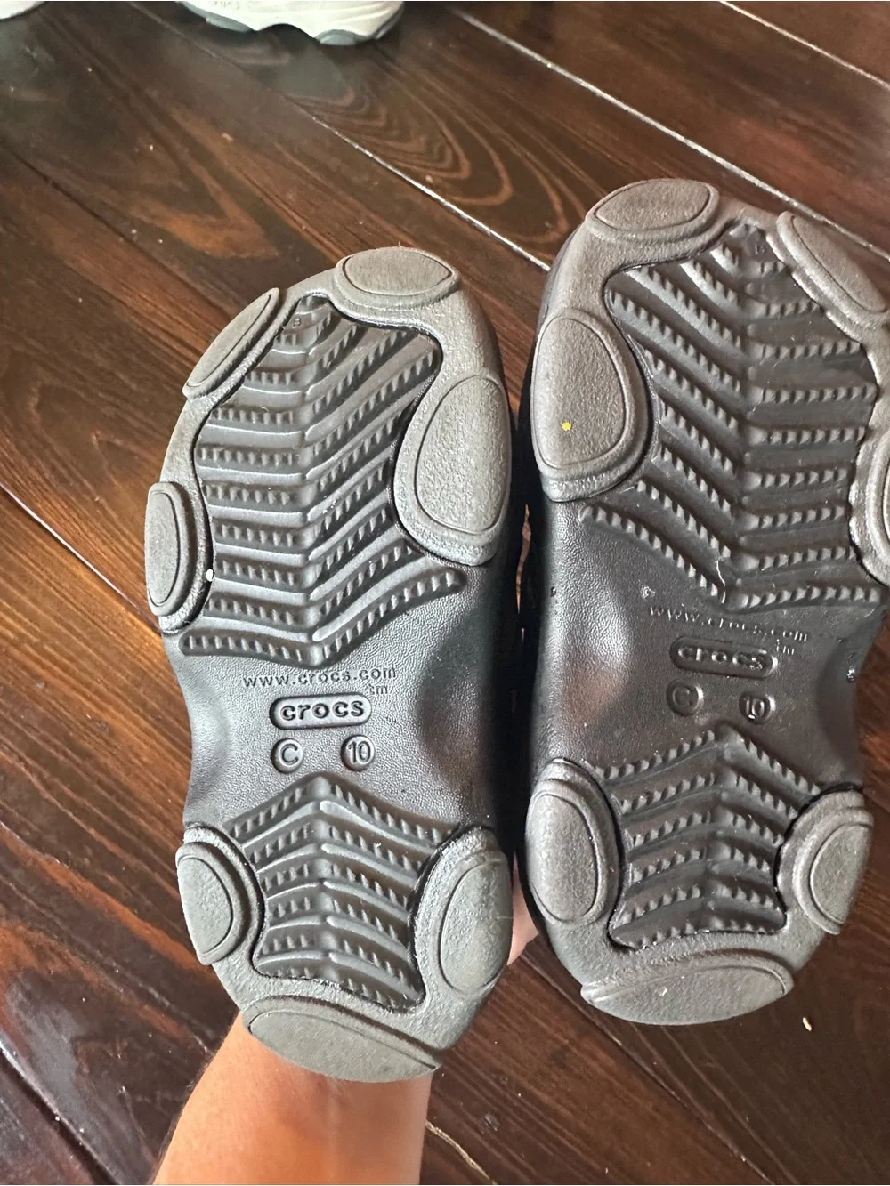 Crocs Kids' All Terrain Fisherman Sandals Black with Grey Strap